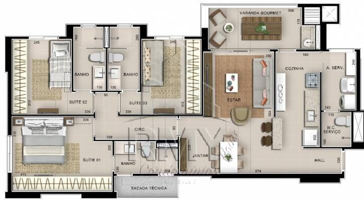 Apartamento à venda com 3 quartos, 97m² - Foto 29