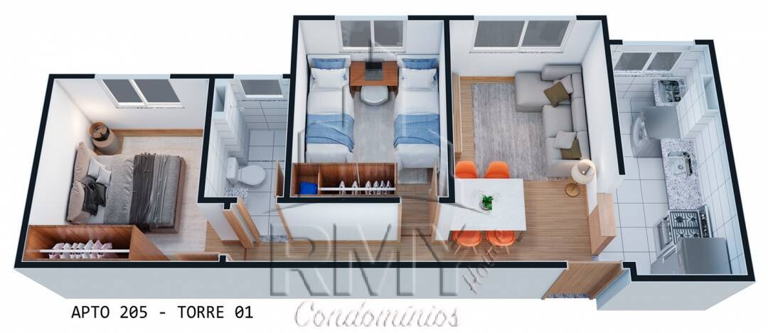 Apartamento à venda com 2 quartos, 42m² - Foto 7