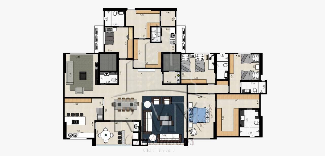 Apartamento à venda com 3 quartos, 165m² - Foto 5