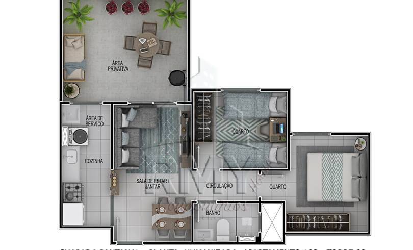 Apartamento à venda com 2 quartos, 39m² - Foto 3