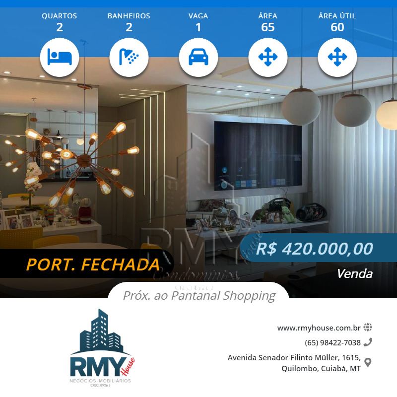 Apartamento à venda com 2 quartos, 60m² - Foto 1