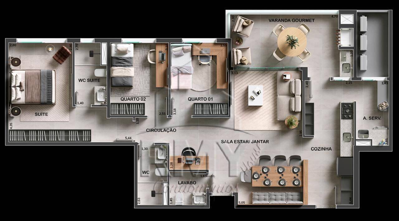 Apartamento à venda com 2 quartos, 100m² - Foto 13