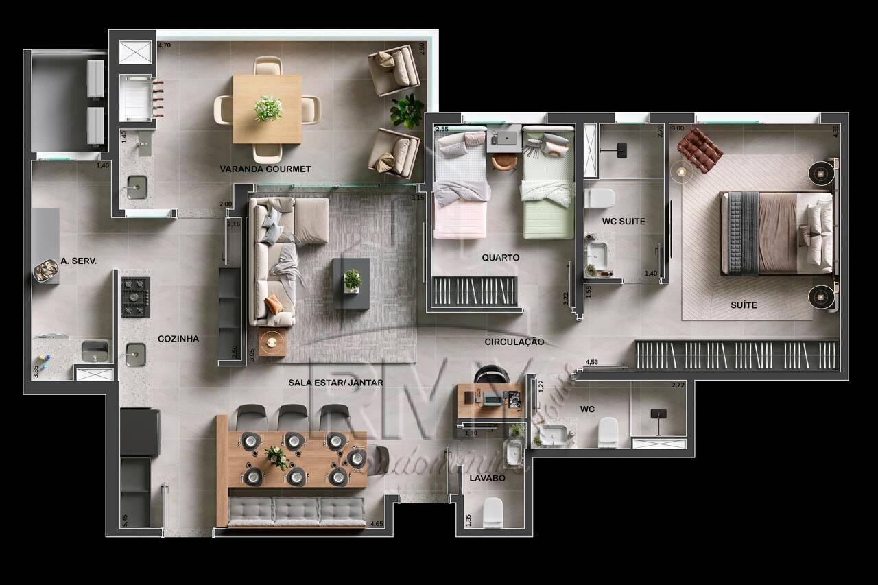 Apartamento à venda com 2 quartos, 100m² - Foto 14