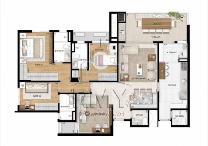 Apartamento à venda com 3 quartos, 138m² - Foto 5