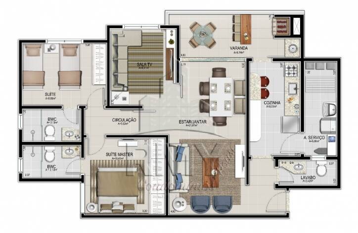 Apartamento à venda com 3 quartos, 118m² - Foto 15